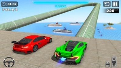超级坡道特技赛车