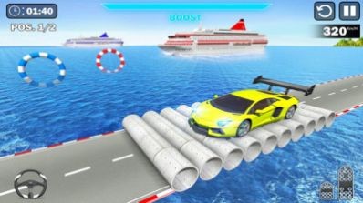 超级坡道特技赛车