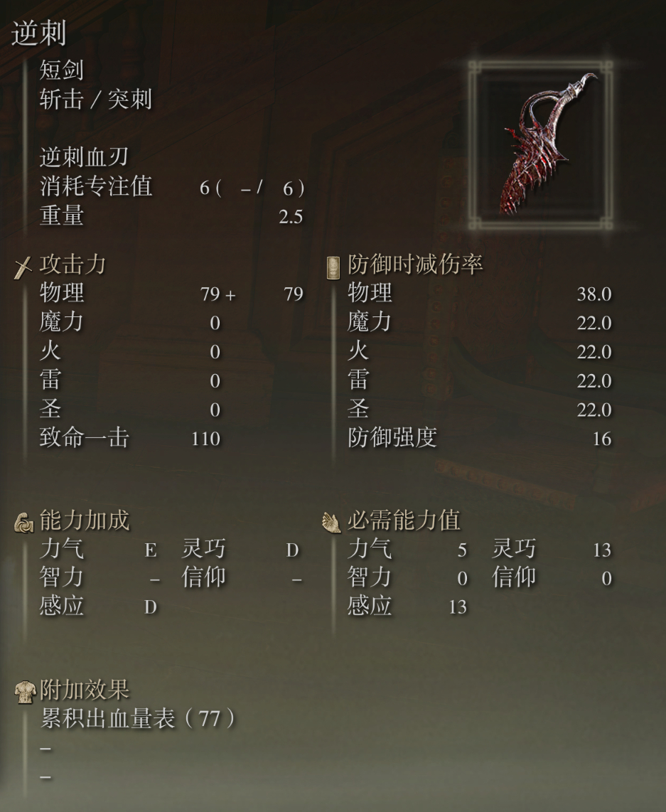 艾尔登法环逆刺怎么搭配