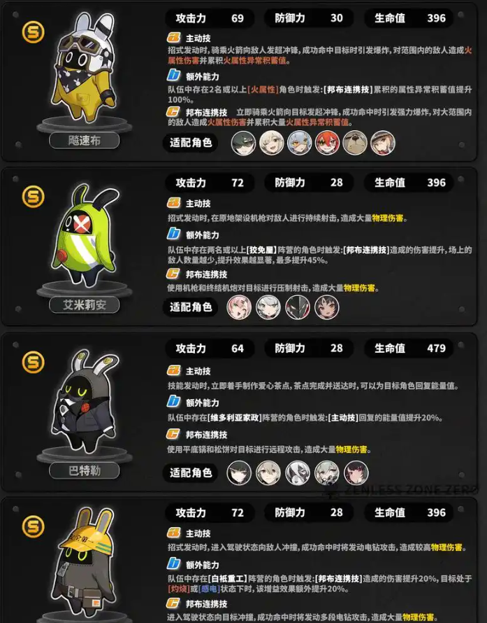 绝区零邦布选择哪个好