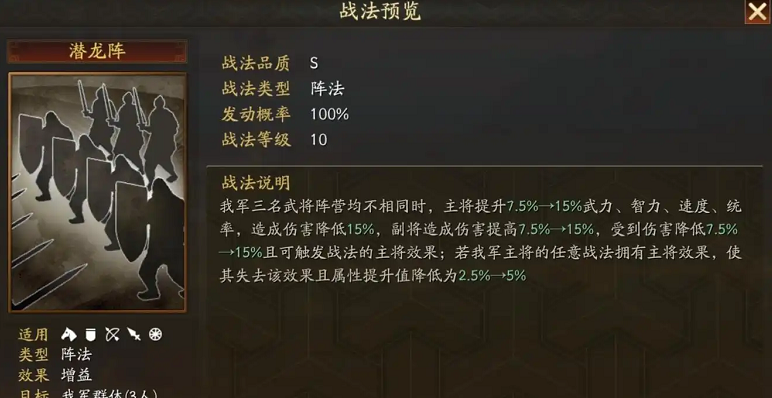 三国志战略版什么阵法克制张飞