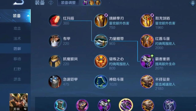 王者荣耀关羽最强出装怎么搭配