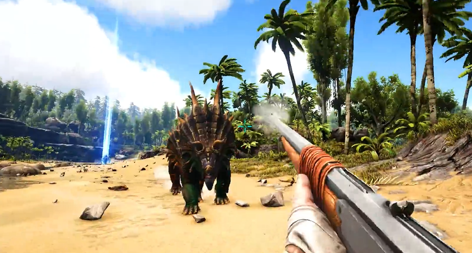 方舟生存进化中如何驯服三角龙