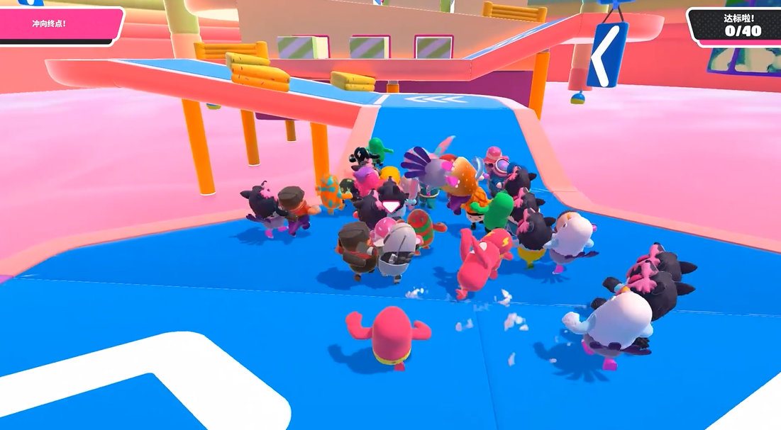 糖豆人水涨爬高怎么过