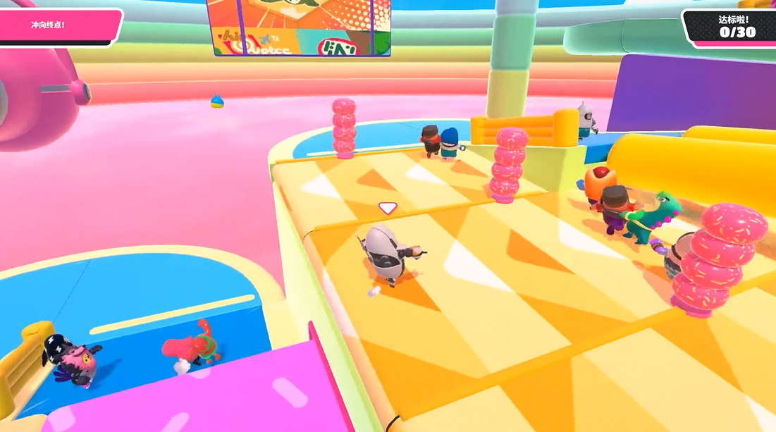 糖豆人水涨爬高怎么过