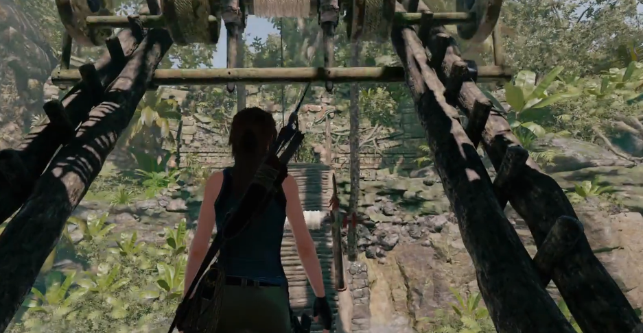 古墓丽影暗影桥和重物怎么连在一起